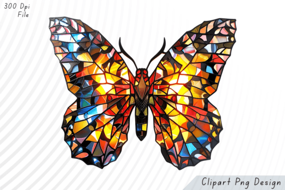 Download Stained Glass Butterfly PNG Clipart - Png Collection
