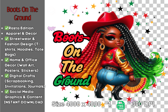Download Boots on the Ground PNG Afro Cowgirl - Png Collection