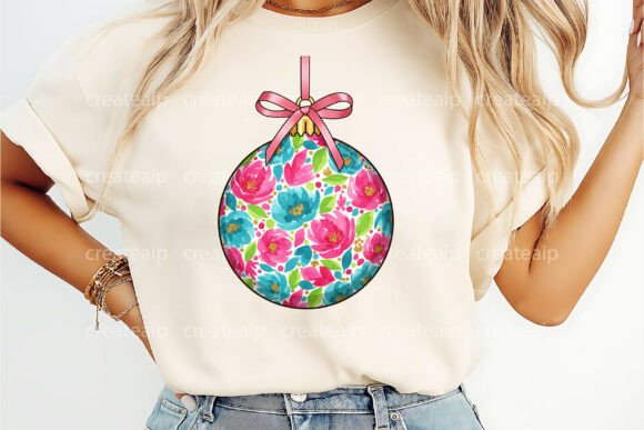 Download Floral Christmas Ornament Ball PNG - Png Collection