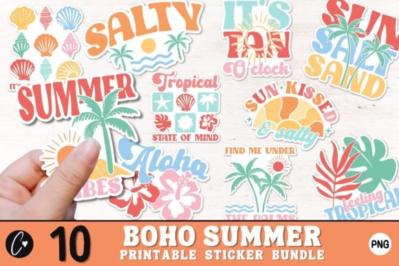 Download Boho Summer Sticker Bundle PNG - Png Collection