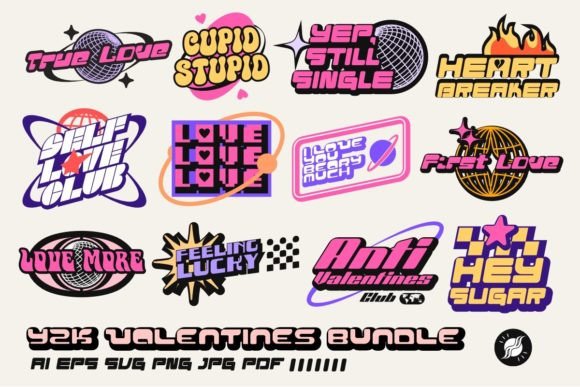 Download Y2K Valentines Day SVG Designs Bundle - Design Collection