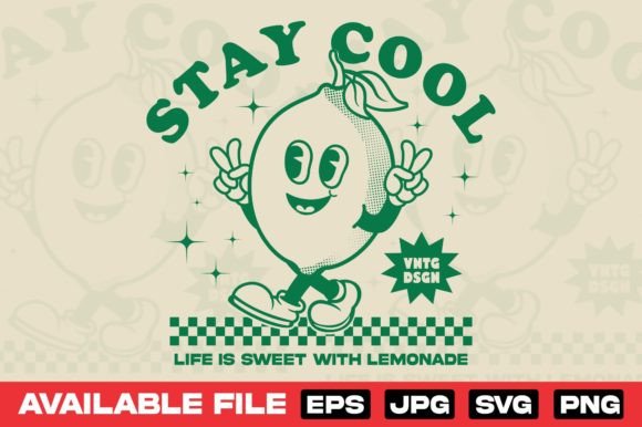 Download Retro Lemon Cartoon Character Design - Design Collection