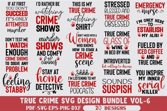 Download True Crime SVG Design Bundle Vol. 6 - Design Collection