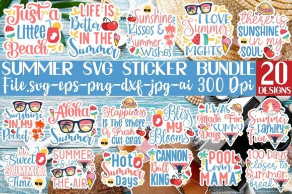 Download Summer Sticker SVG Bundle - Summer sticker svg bundle Collection