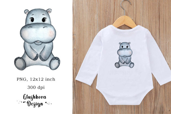 Download Hippo, Hippo PNG, Baby Shirt Design, PNG - Png Collection