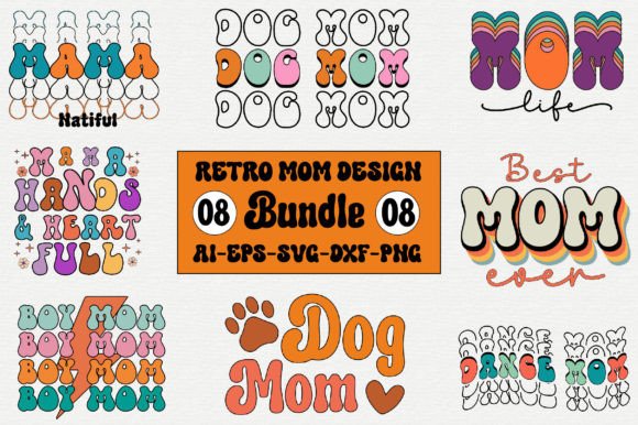 Download Retro Mom Design Bundle - Design Collection