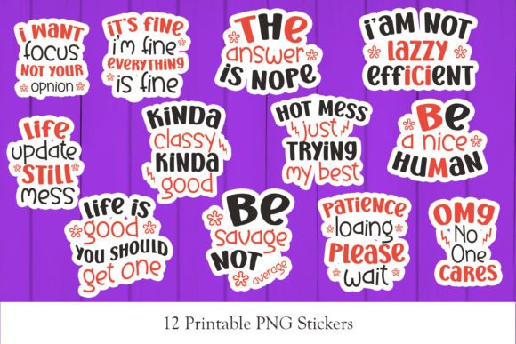 Download Sarcastic Printable Sticker Png Bundle - Png Collection