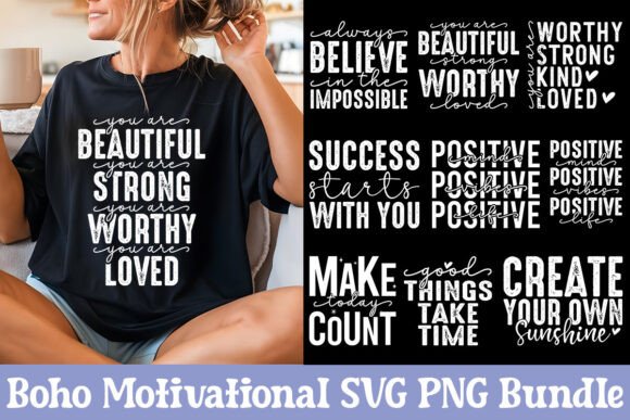 Download Boho Motivational SVG PNG Bundle. - Png Collection