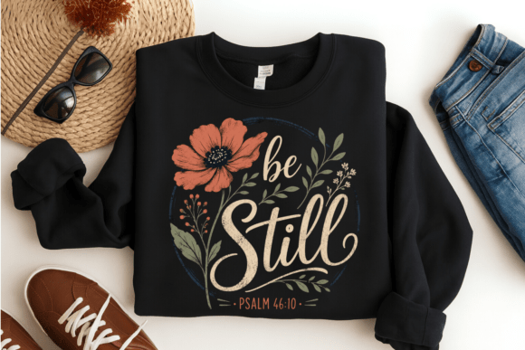 Download Be Still PNG, Christian Floral Quote PNG - Png Collection
