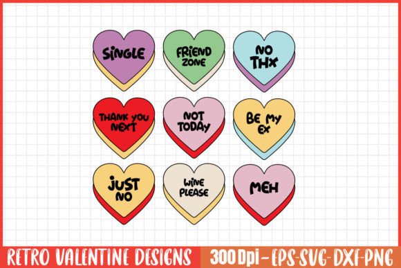 Download Retro Valentine’s Day SVG Designs Single - Design Collection