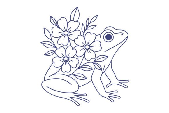 Download Floral Frog SVG Clipart Vector Design - Design Collection