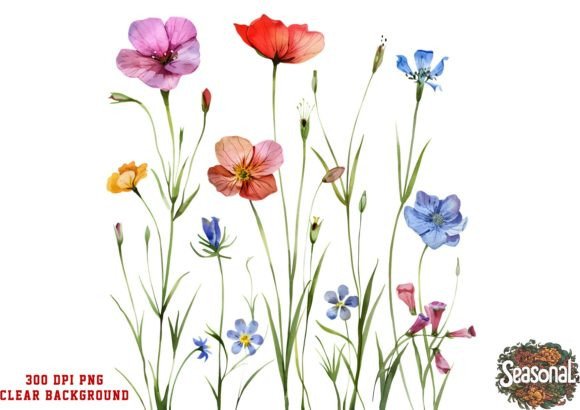 Download Watercolor Floral Border PNG. Wildflower - Png Collection