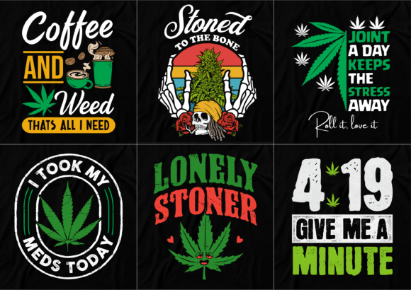Download Weed T-shirt Design Bundle, 420 T-shirt - Design Collection