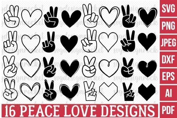 Download Peace Love SVG, Peace Sign Svg, Diy Svg - Premium Bundle