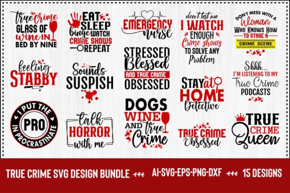 Download True Crime SVG Design Bundle - Design Collection
