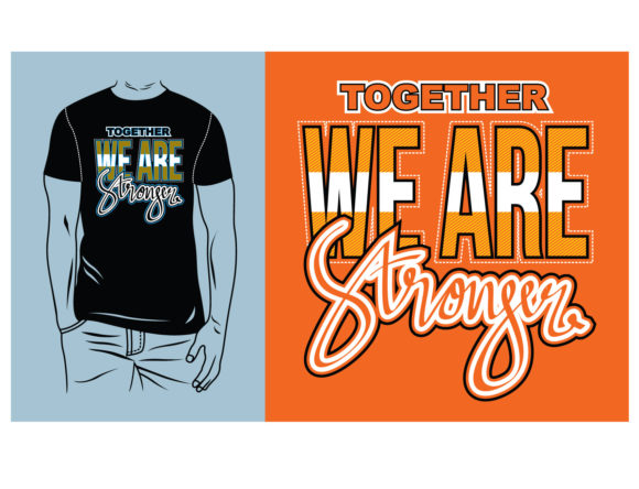 Download We Are Stronger Quote Typography Design - Design Collection