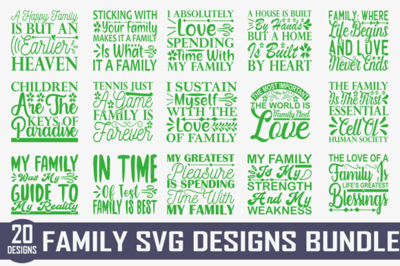 Download Family Quotes Designs Bundle - Design Collection