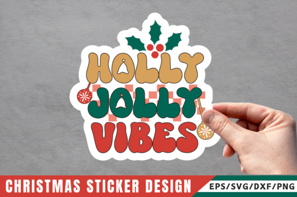 Download Holly Jolly Vibes Sticker Design - Design Collection