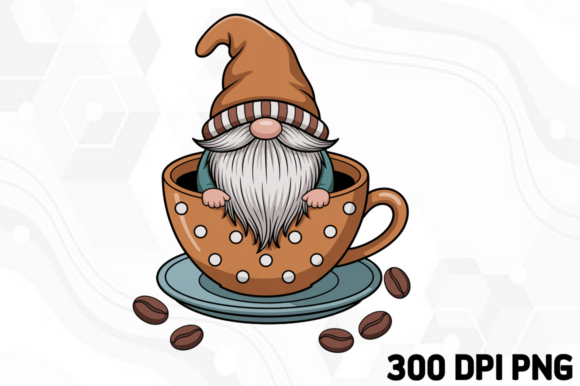 Download Coffee Gnome in Mug Embroidery Design - Design Collection