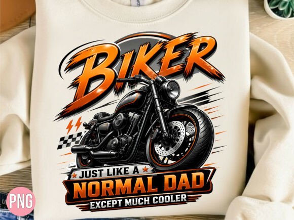 Download Bolder Biker Dad Shirt Design PNG - Png Collection