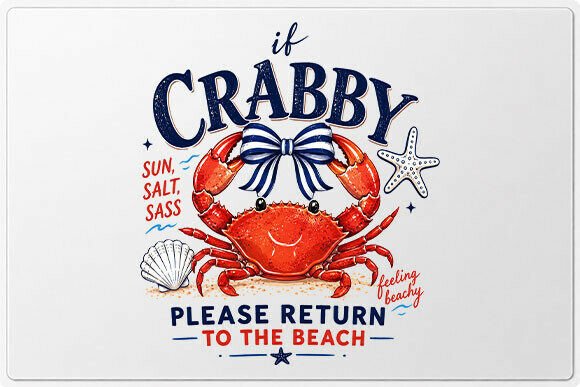 Download Funny Crab Beach Quote PNG - Png Collection