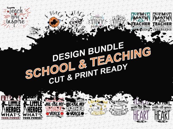 Download School Teaching 22 Designs Tshirt Bundle - Design Collection
