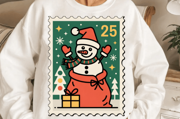 Download Snowman Christmas Stamp Clipart PNG - Png Collection