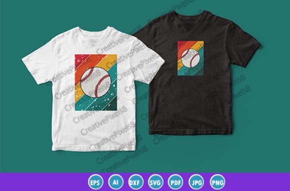 Download Vintage Shirt Design with Baseball - Design Collection