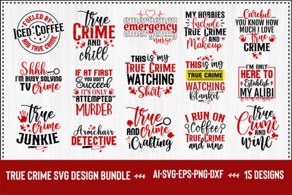 Download True Crime SVG Design Bundle - Design Collection