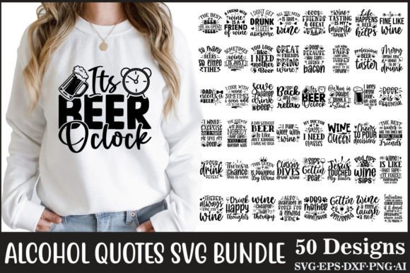 Download Alcohol Quotes SVG Design Bundle - Design Collection