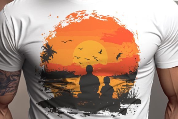 Download Father's Day Png Father and Son Sunset - Png Collection