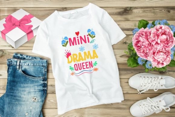 Download MINI DRAMA QUEEN - Baby T Shirt Design - Design Collection