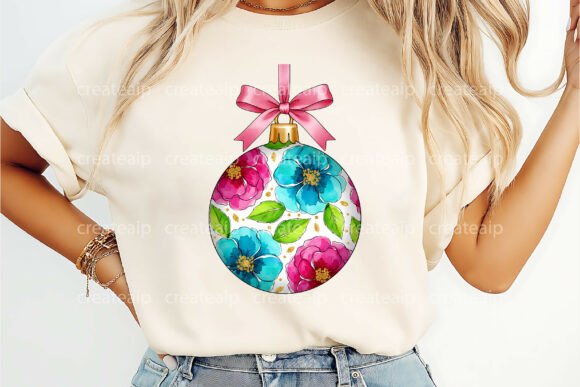Download Floral Christmas Ornament Ball PNG - Png Collection