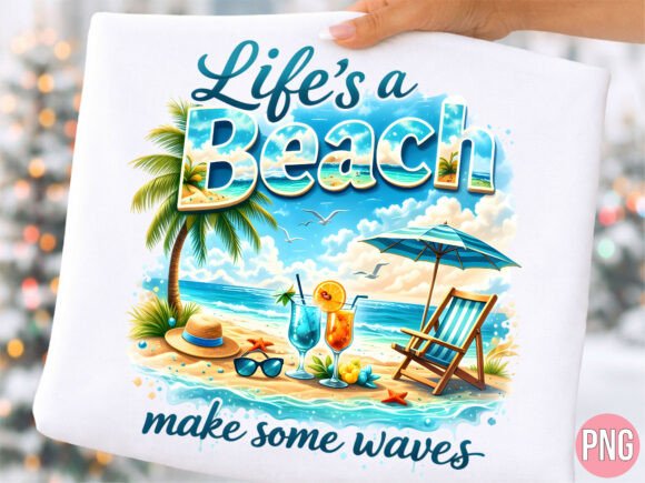 Download Life's a Beach Make Some Waves PNG - Png Collection