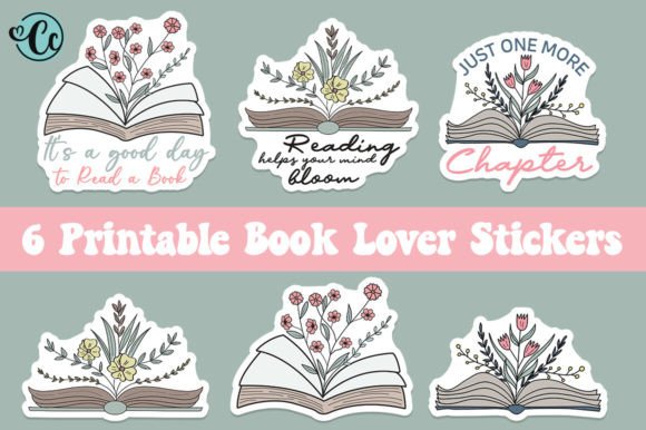 Download Printable Book Lover Stickers PNG Sticke - Png Collection