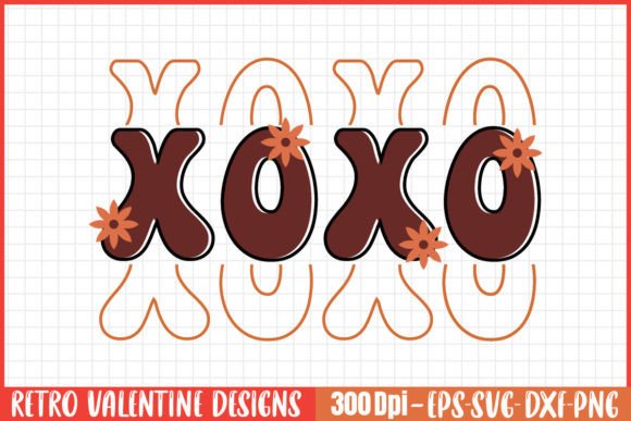 Download Retro Valentine’s Day SVG Designs Xoxo - Design Collection
