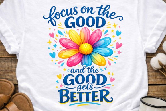 Download Focus on Good Boho Floral Quote PNG - Png Collection