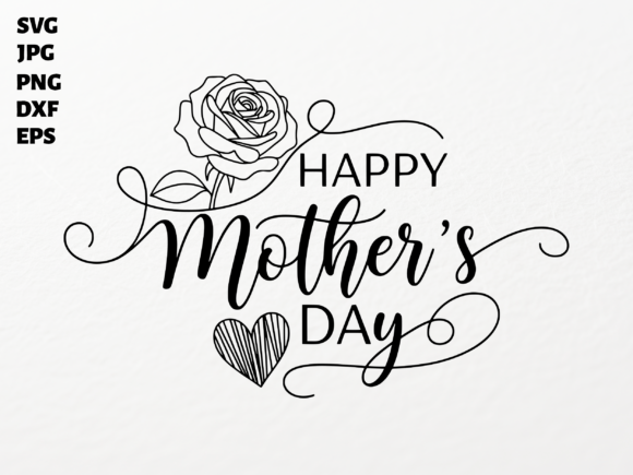 Download Happy Mother's Day Rose SVG PNG Clipart - Png Collection