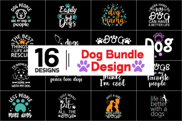 Download Dog Bundle T-shirt Design | Dog Bundle - Design Collection