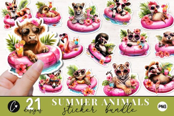 Download Summer Animals Sticker PNG Bundle - Png Collection