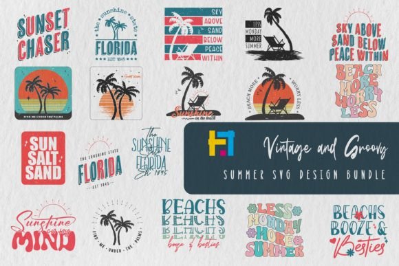 Download Vintage Summer Design Bundle - Design Collection