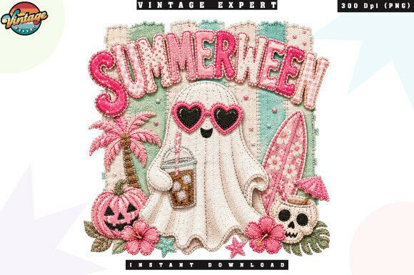 Download Cute Summerween Ghost Vacation PNG - Png Collection