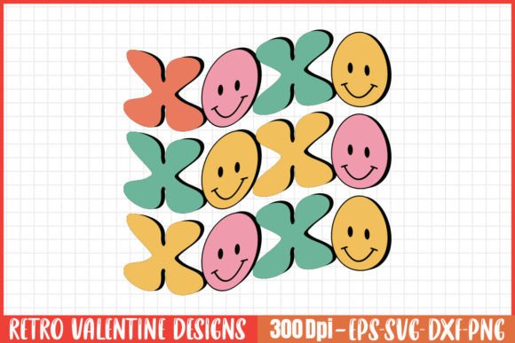 Download Retro Valentine’s Day SVG Designs Xoxo X - Design Collection
