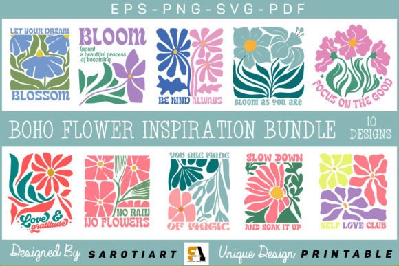 Download Flower Inspiration SVG Design Bundle - Design Collection