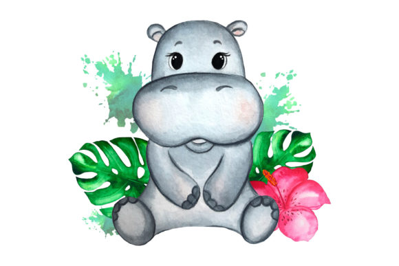 Download Hippo, Hippo PNG, Baby Shirt Design, PNG - Png Collection