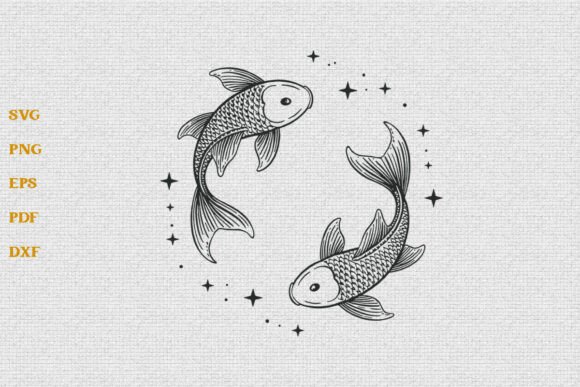 Download Pisces Zodiac SVG PNG Celestial SVG Fish - Png Collection