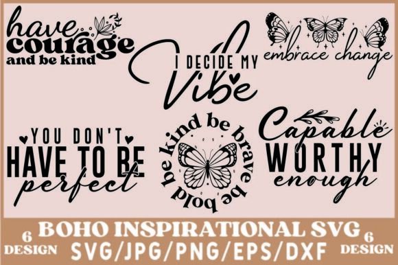 Download Boho Inspirational Svg Png Bundle - Png Collection