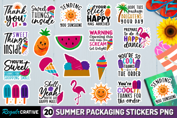 Download Summer Printable Stickers Png Bundle - Png Collection