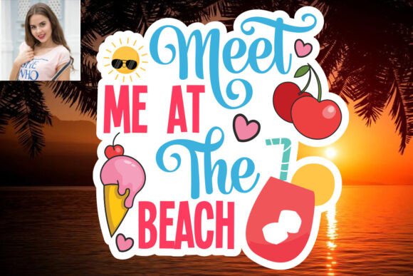 Download Meet Me at the Beach SVG Sticker Design - Design Collection