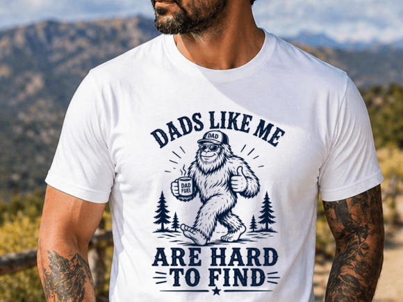 Download Funny Bigfoot Dad Shirt Design PNG SVG - Png Collection